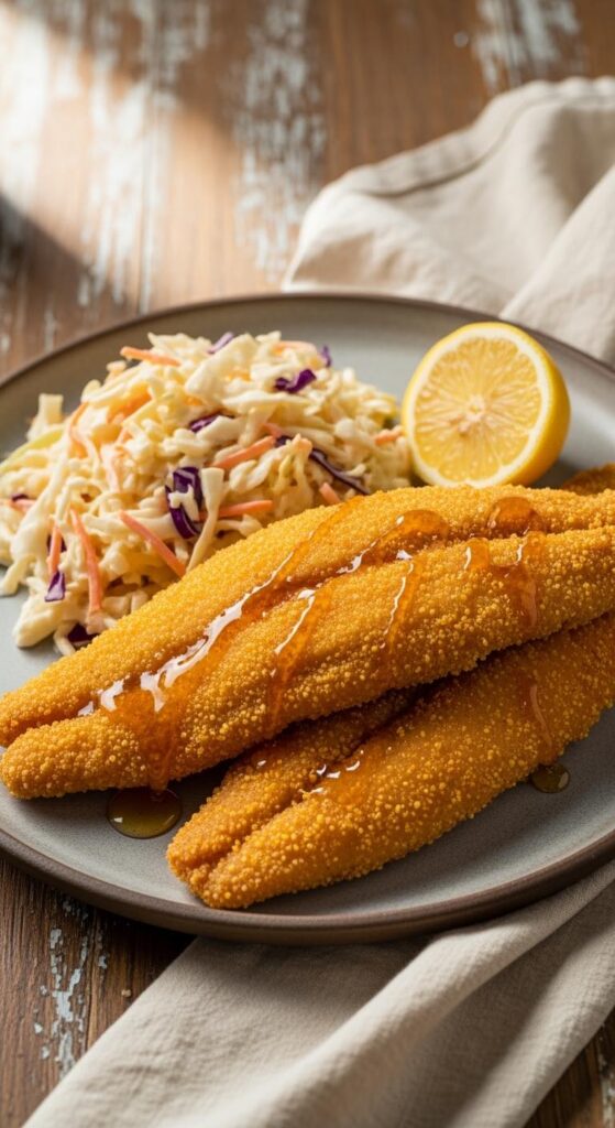 Crispy Southern Fried Catfish with Cornmeal Crust – Perfect for Weeknights